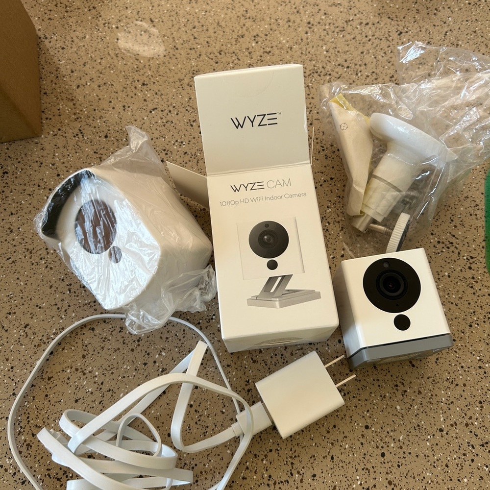 Wyze White and Black Indoor Security Camera